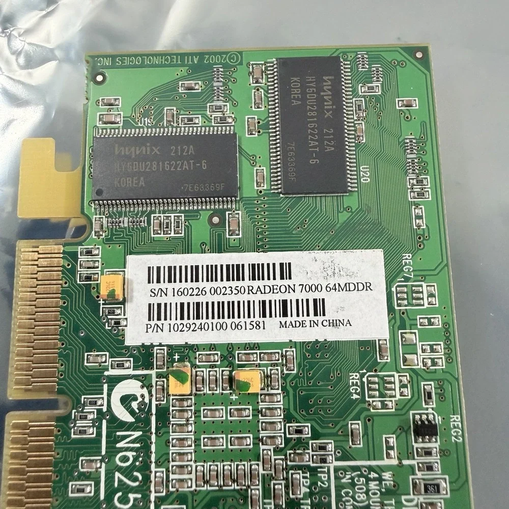 Lot‎ Of 2 ATI Radeon 7000 64MB DDR AGP VGA Computer Graphics Video Cards